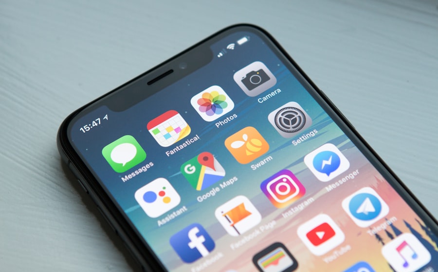 Écran de téléphone affichant une application de gestion